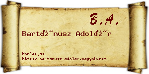 Bartánusz Adolár névjegykártya